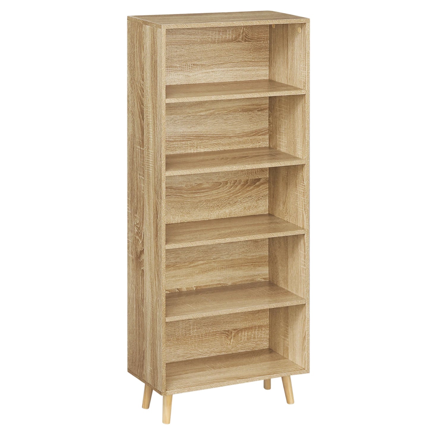 Étagère sur pied 5 compartiments bois scandinave - Le Scandio