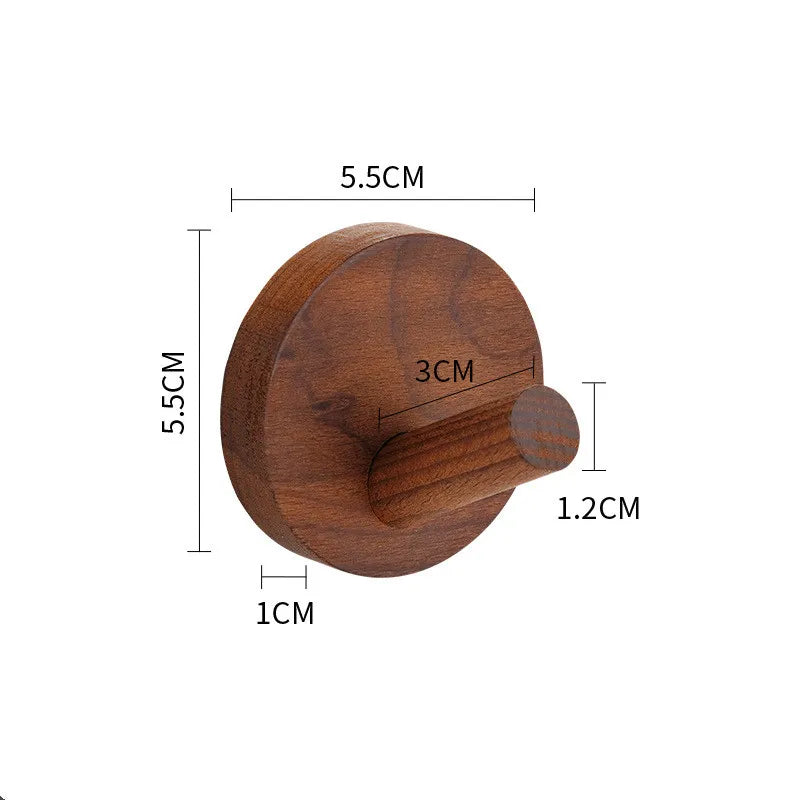 patère murale ronde en bois