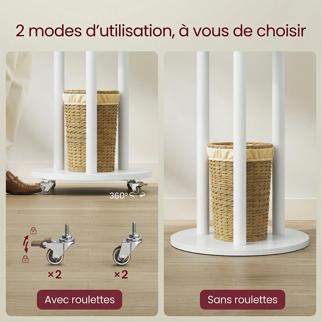 Porte manteau arbre en bois blanc - Le Mobileo