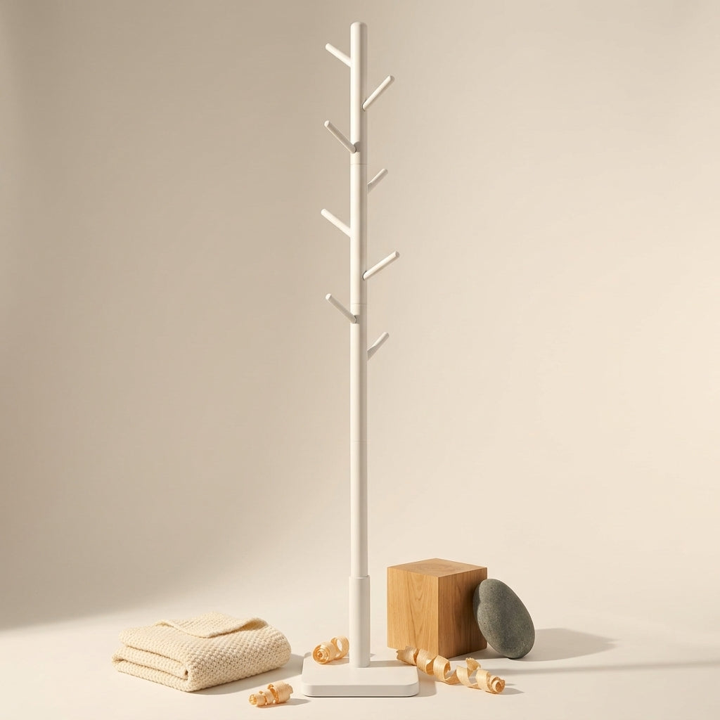 porte manteau cactus style scandinave en bois blanc