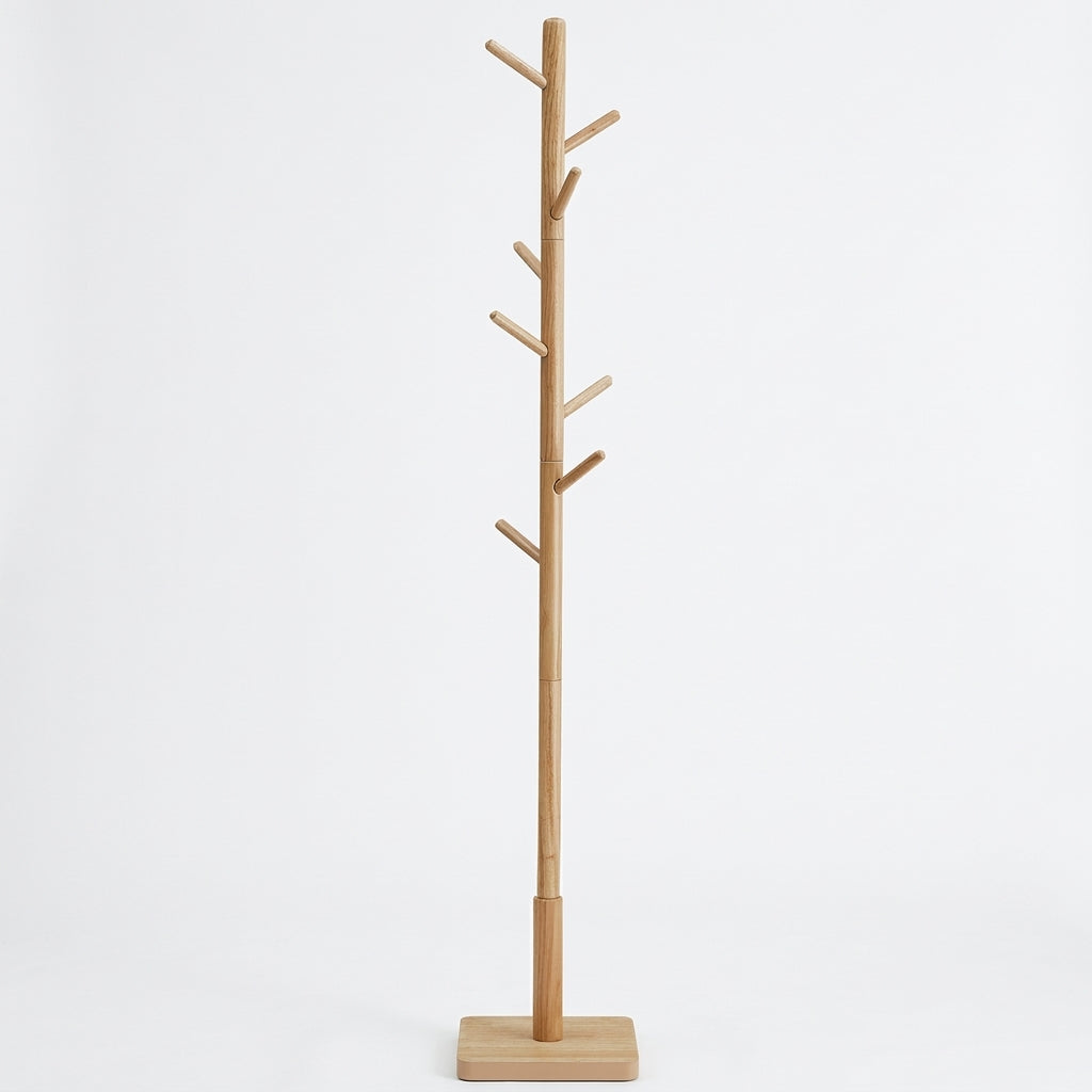 porte manteau cactus style scandinave en bois naturel