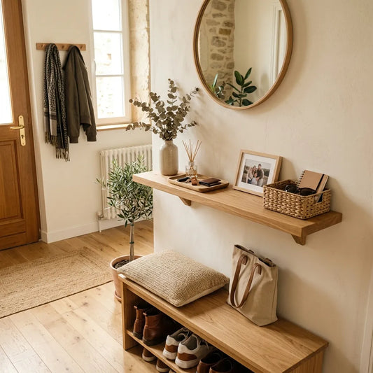 Étagère d'entrée en bois : quelle hauteur et quelle utilité ?