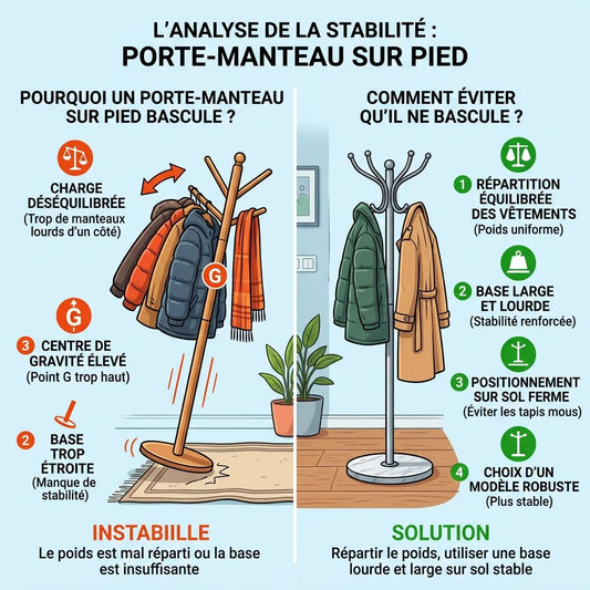 équilibrage d'un porte manteau