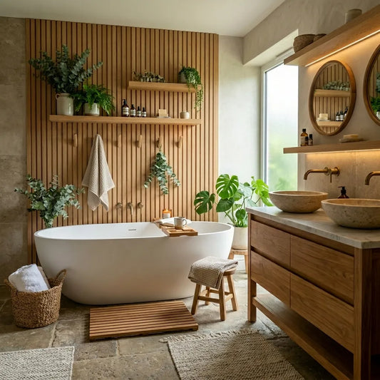 Comment apporter une touche spa à sa salle de bain avec du bois naturel ?