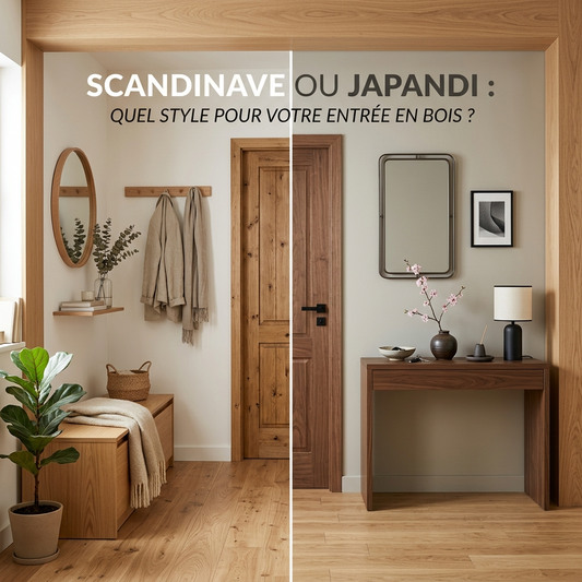 scandinave ou japandi pour l'entrée 