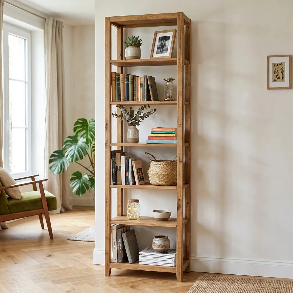 colonne étagère en bois