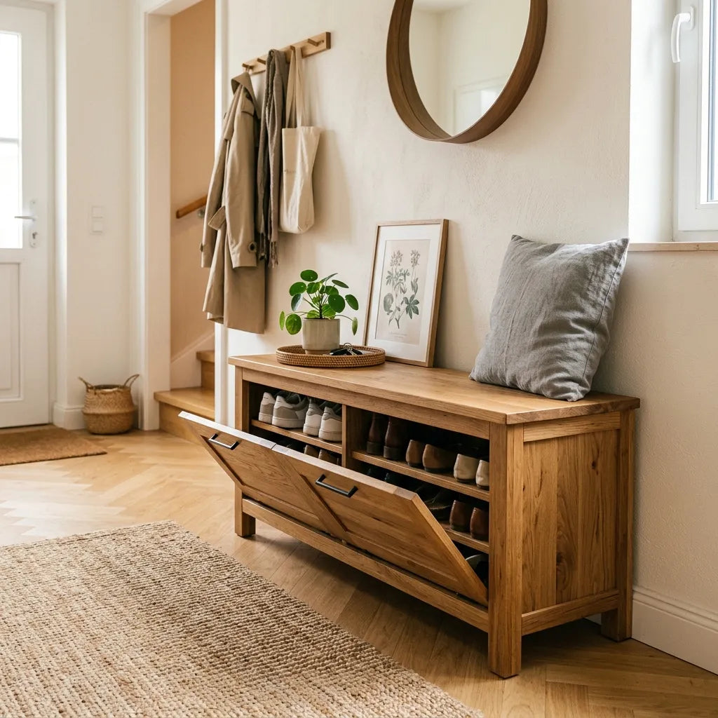 meuble à chaussures en bois