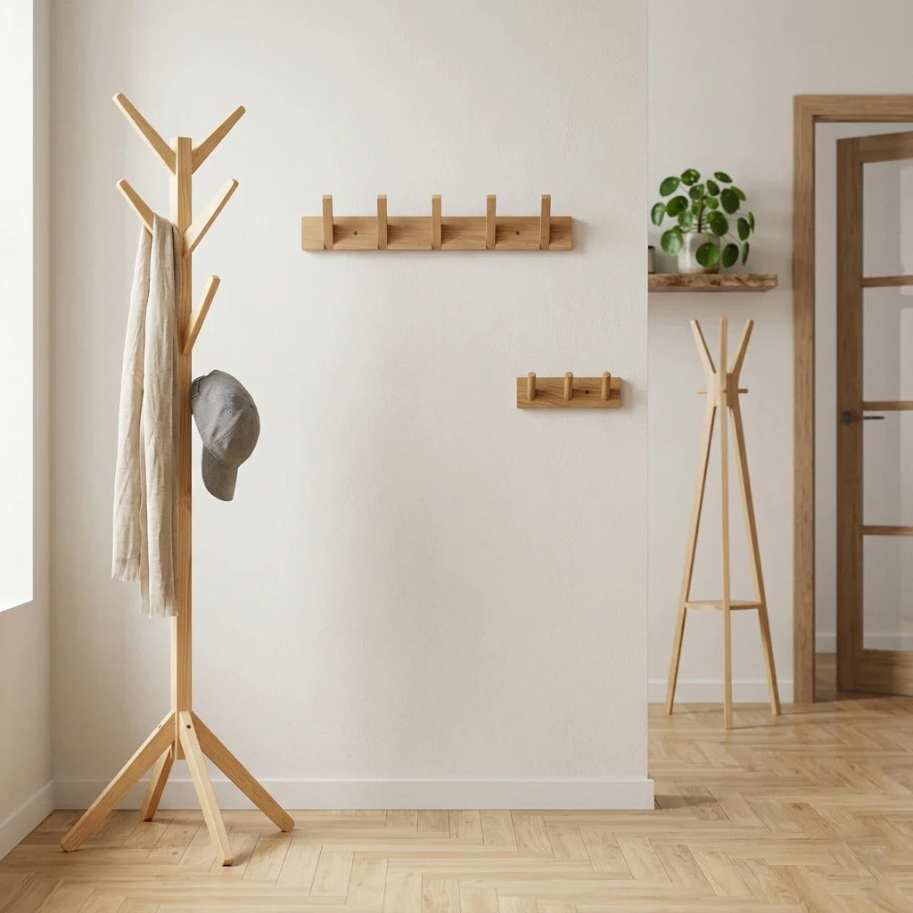 collection de porte manteaux en bois
