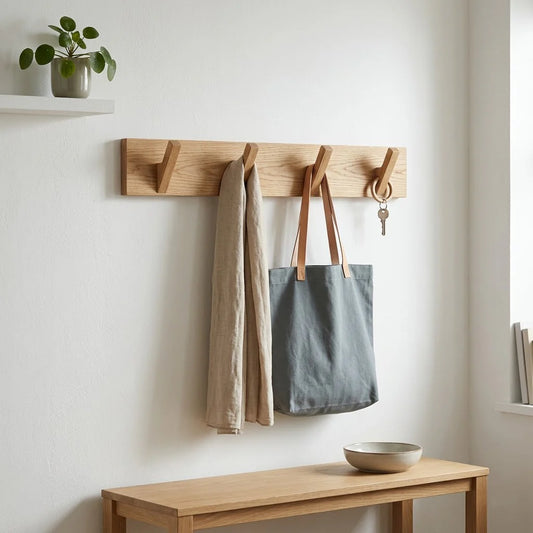porte manteau mural en bois