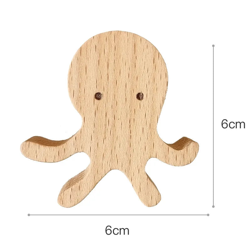 Patère murale enfant en bois - Les Animio
