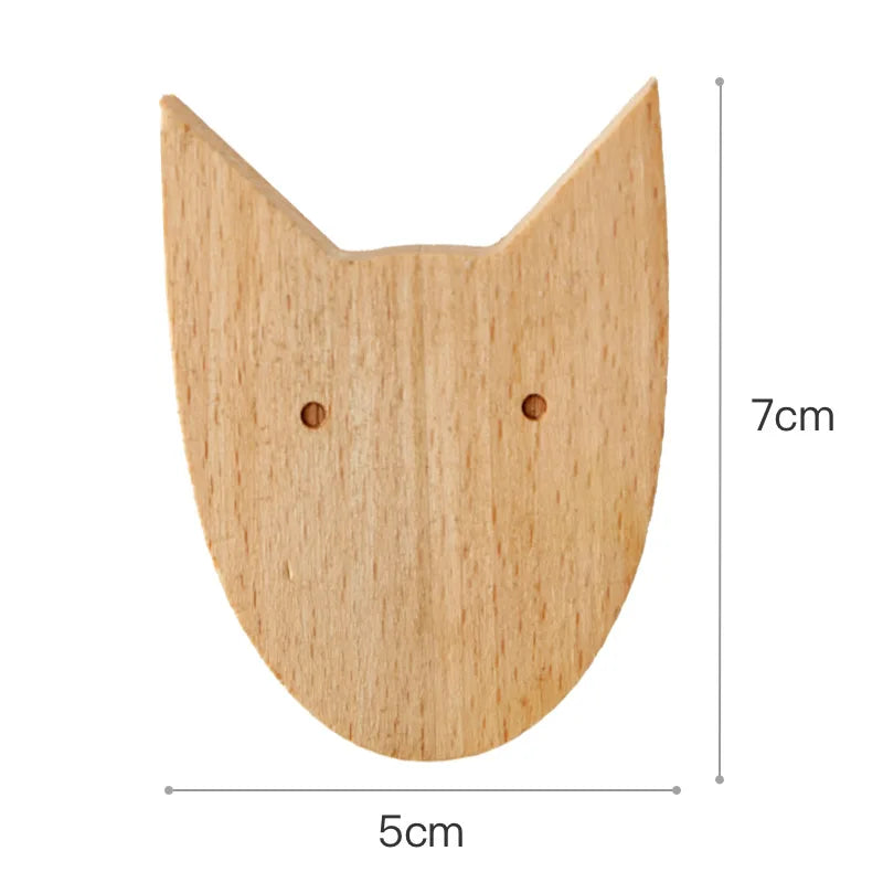 Patère murale enfant en bois - Les Animio