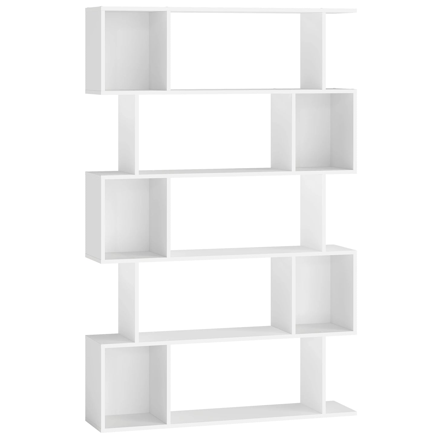 Meuble bibliothèque étagère 5 niveaux compartiments bois - Le Cubikio