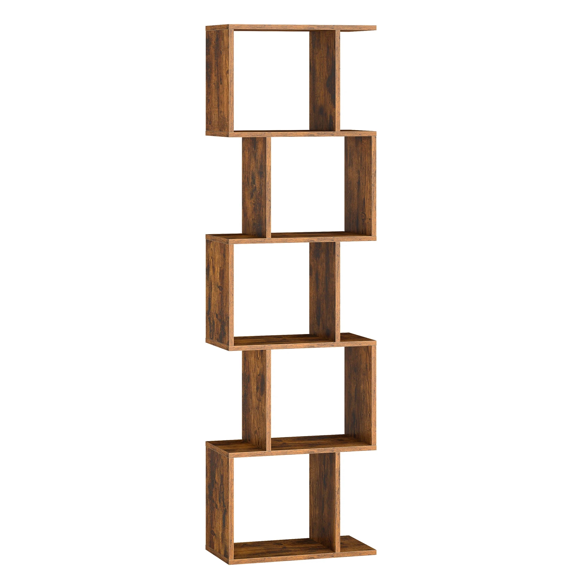 Bibliothèque étagère blanche bois 5 niveaux - Le Serpentio