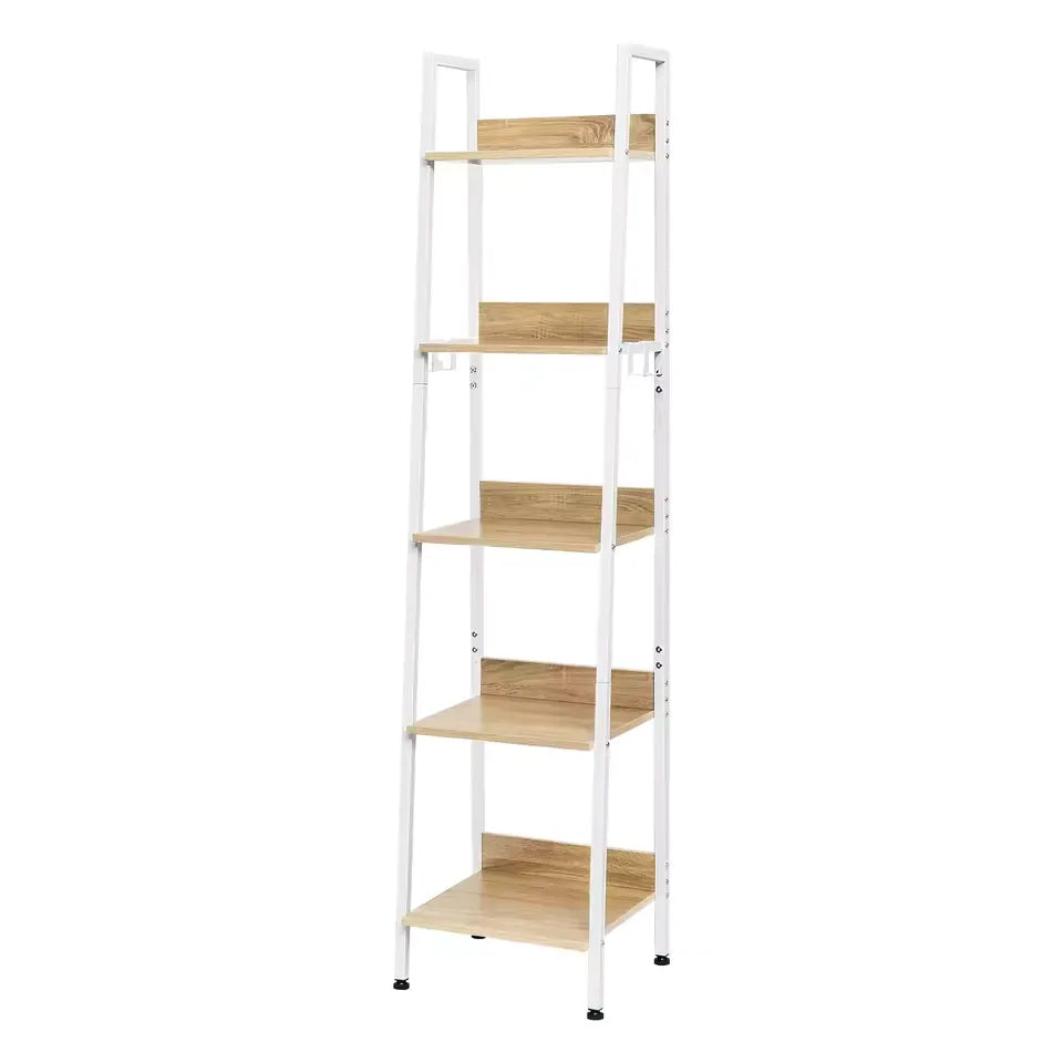 Bibliothèque échelle 5 niveaux en MDF et métal Le Inclinio