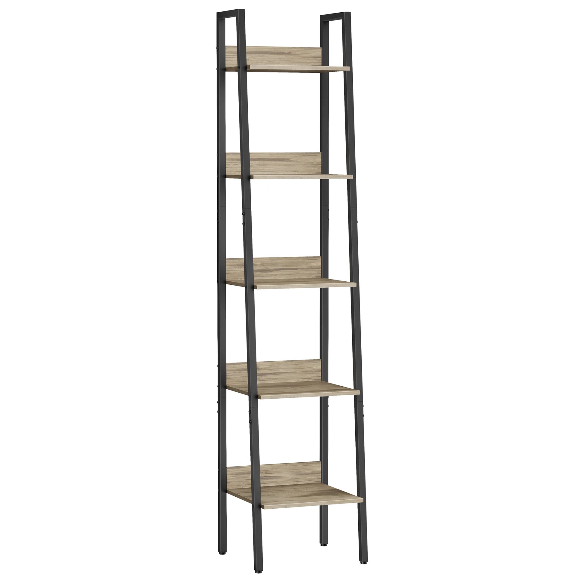 Bibliothèque échelle 5 niveaux bois et métal - Le Inclinio