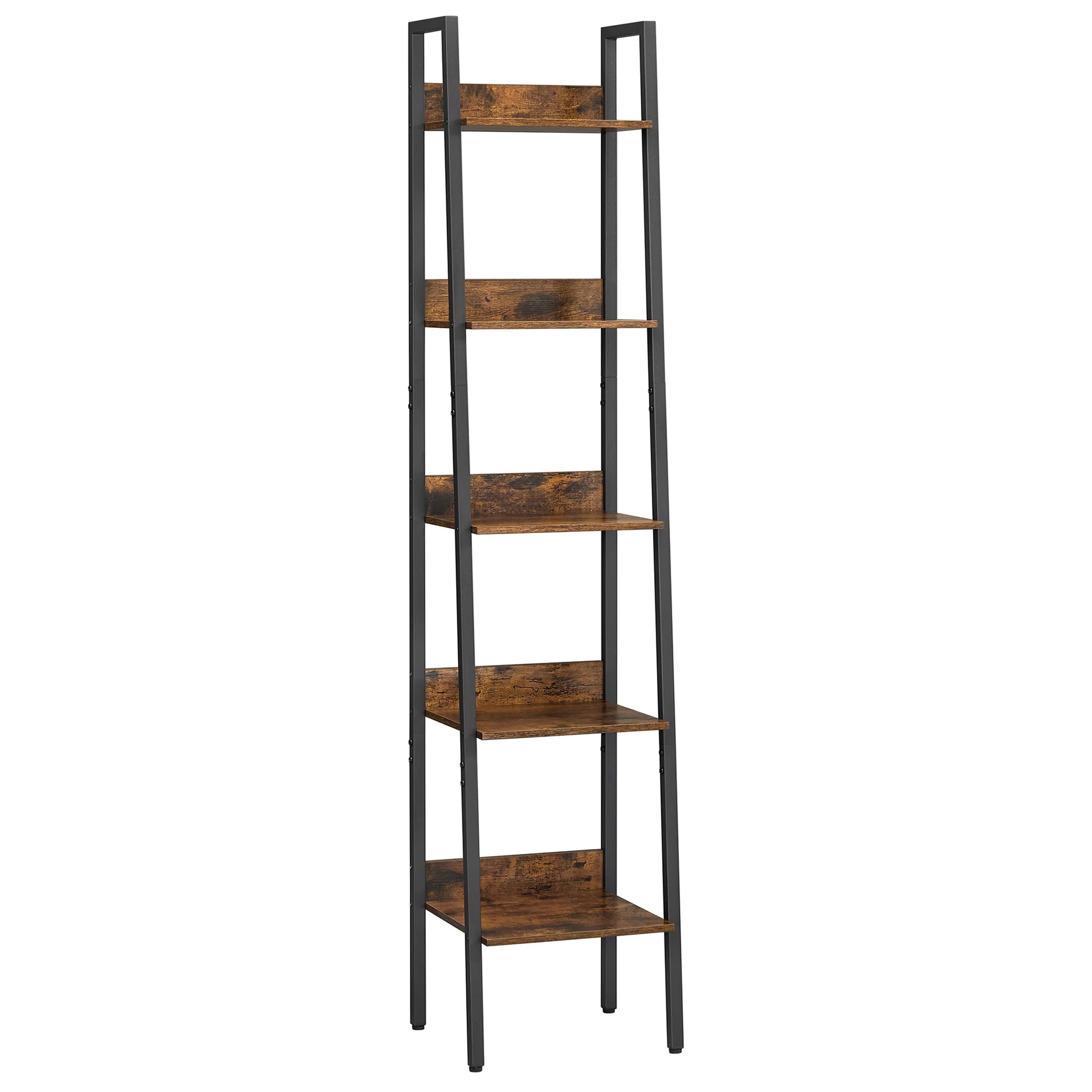 Bibliothèque échelle 5 niveaux bois et métal - Le Inclinio