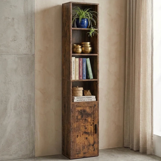 Colonne de rangement en bois avec porte - Le Portelio
