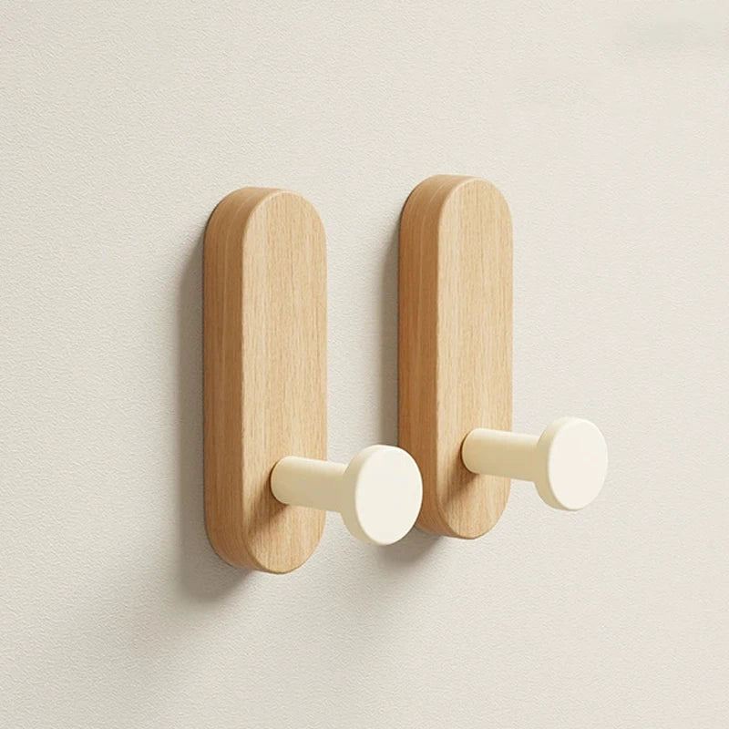 crochets muraux Le Capsulio bois noyer, aluminium design scandinave autocollant