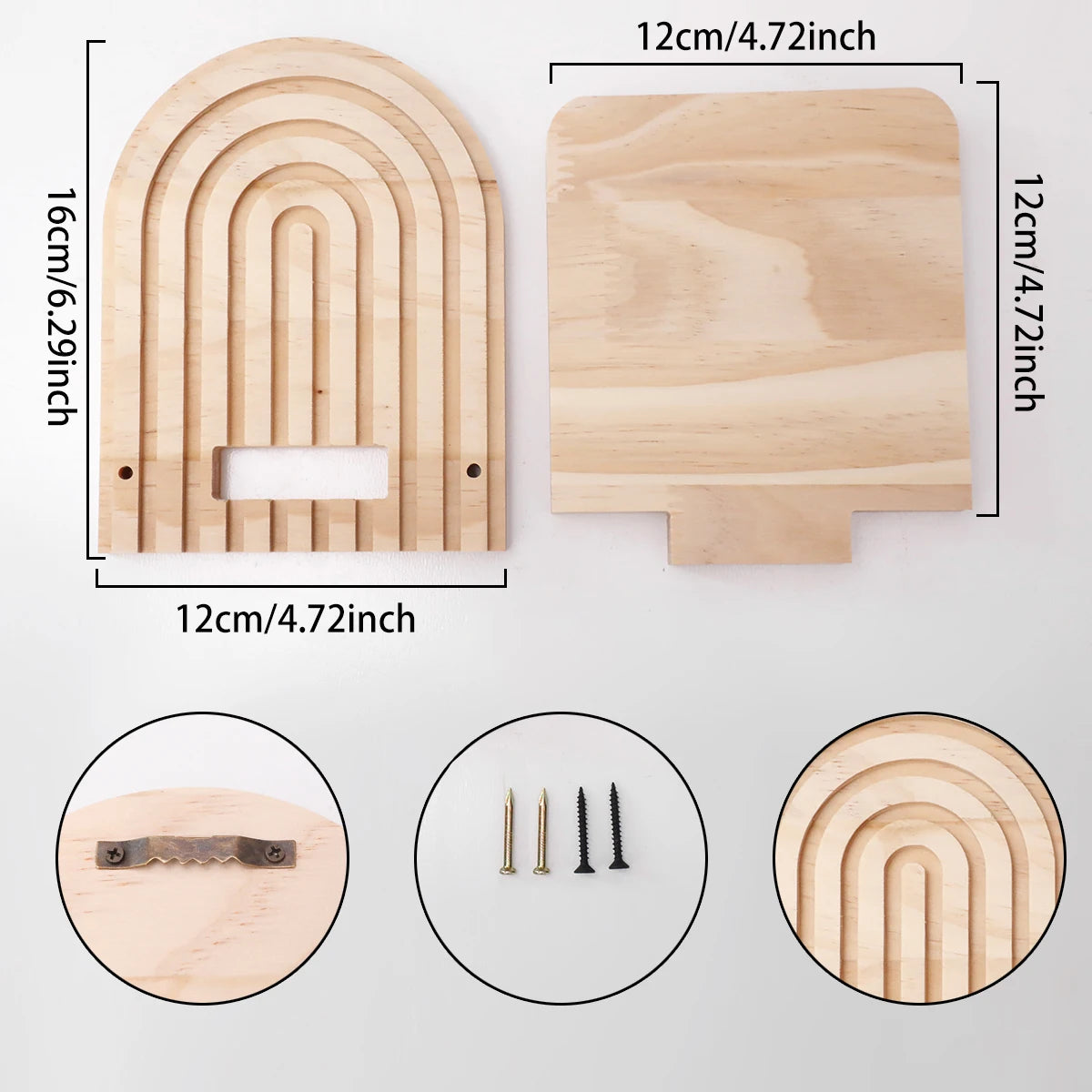 Étagère murale en bois boho avec arches - L'Archio