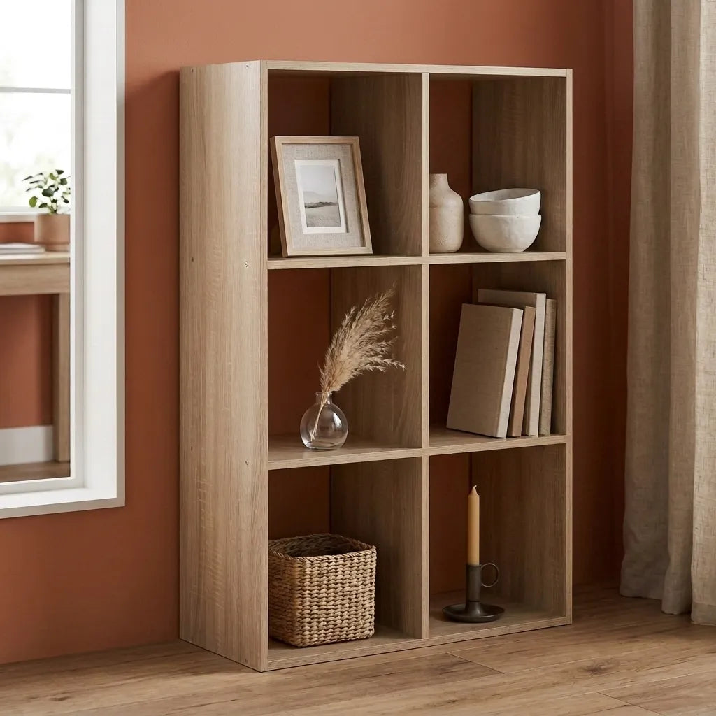 Meuble de rangement 6 cases en bois - Le Hexio