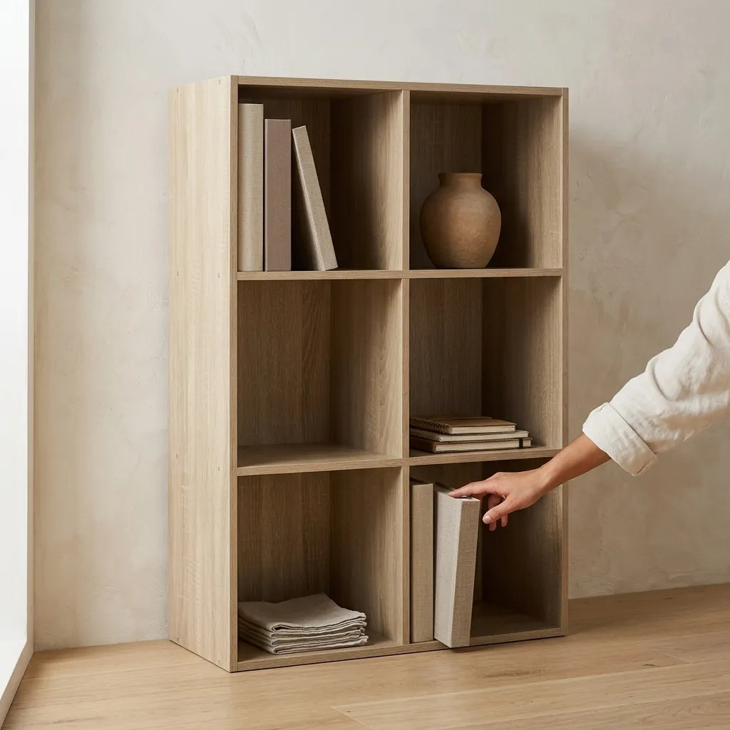 Meuble de rangement 6 cases en bois - Le Hexio