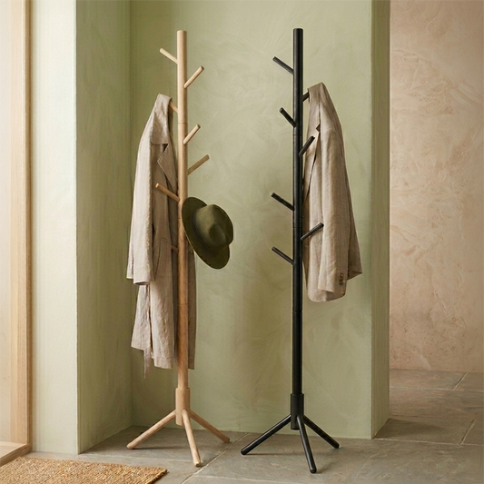 portant manteau sur pied réglable en bois massif