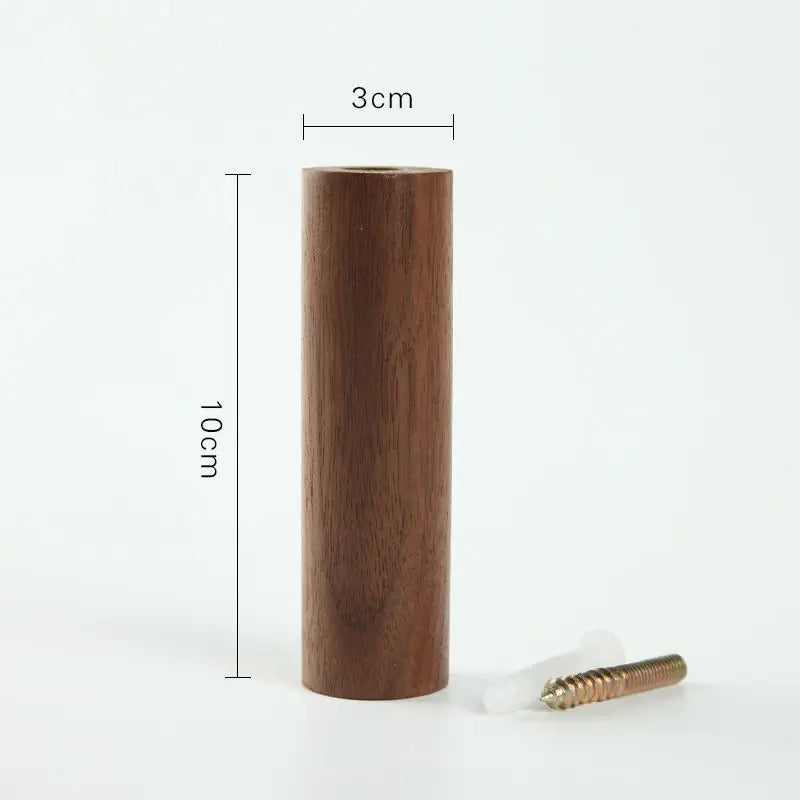 Porte-cintre mural Cylindio en bois naturel, style scandinave épuré.