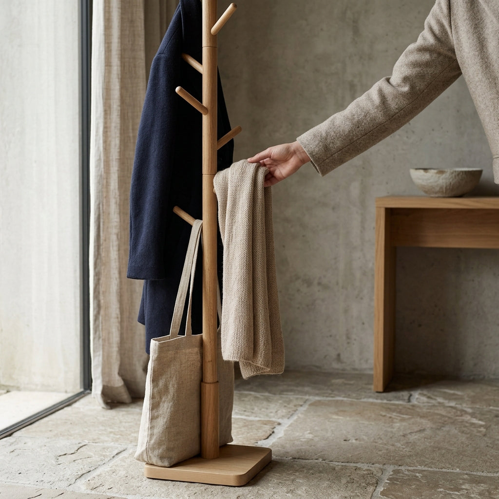 porte manteau cactus style scandinave en bois