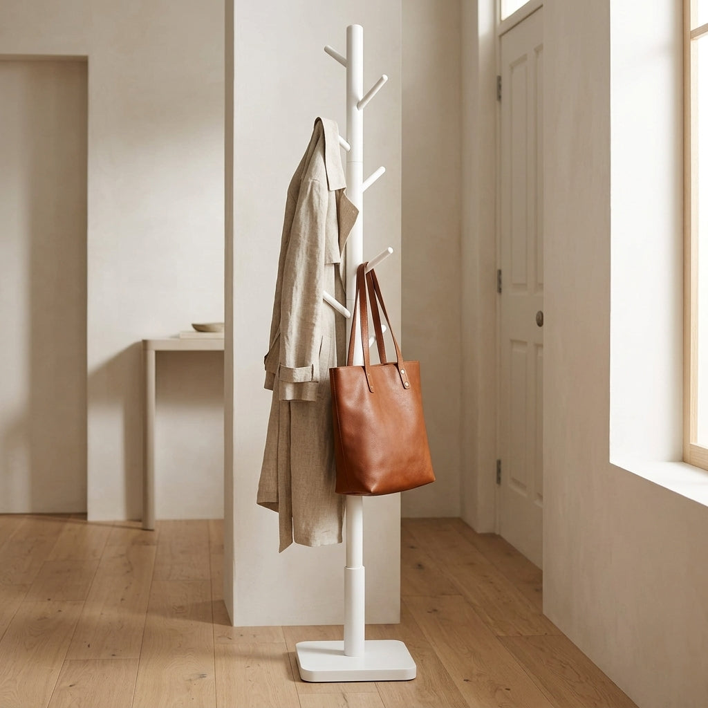 porte manteau cactus style scandinave en bois blanc