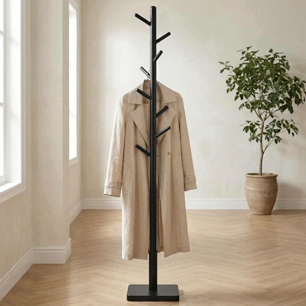 porte manteau cactus style scandinave en bois noir