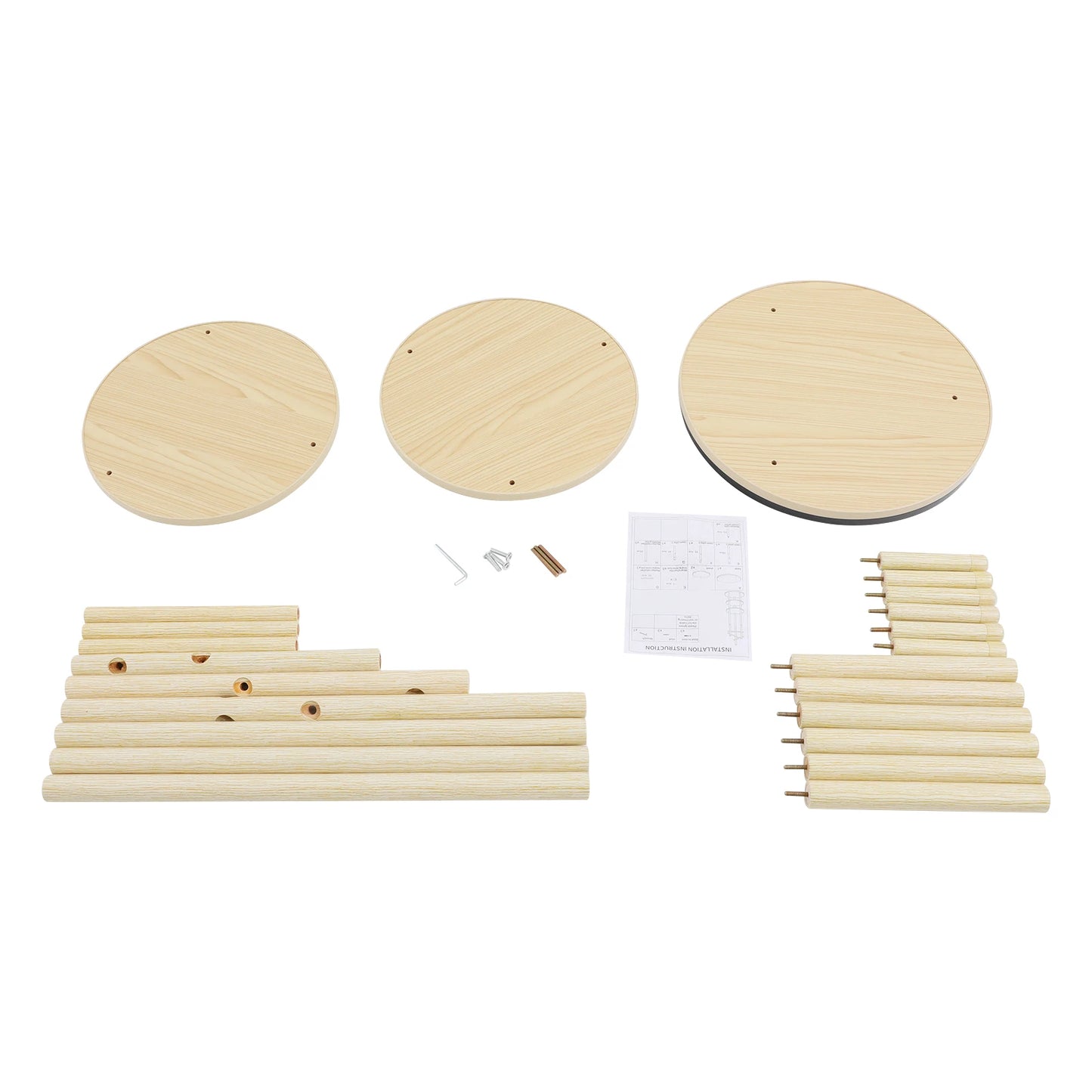 Porte-manteau rotatif en bois avec étagères - Le Spinio