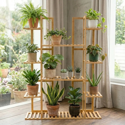 Support de plante en bois 9 niveaux extra large - Le Multio