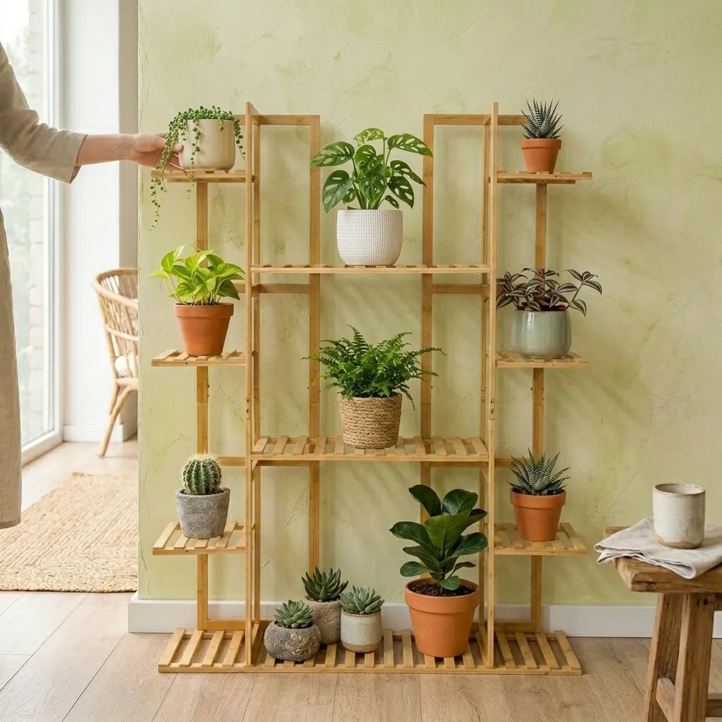 Support de plante en bois 9 niveaux extra large - Le Multio