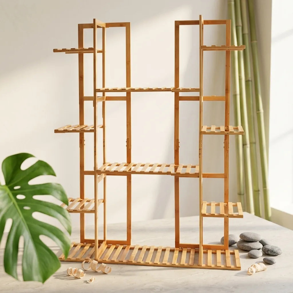 Support de plante en bois 9 niveaux extra large - Le Multio